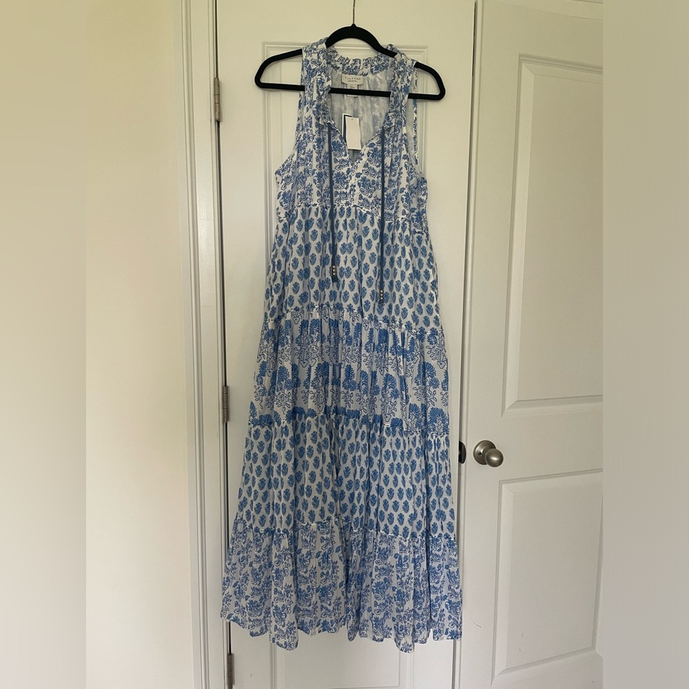NWT Calypso St. Barth Summer Daria Dress(Maxi)(Blue/White/Floral)(Large)